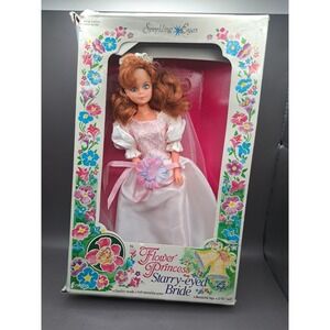 Vintage CREATA Flower Princess Starry Eyed Bride Lisette Doll Red Head Blue Eyes